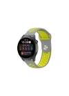 Mey İthalat®  Watch 22mm Spor Delikli Kordon - Gri-Yeşil
