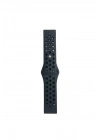 Mey İthalat®  Watch 22mm Spor Delikli Kordon - Siyah-Füme