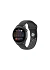 Mey İthalat®  Watch 22mm Spor Delikli Kordon - Siyah-Füme