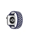 Mey İthalat®   Watch 38mm Ayarlı Delikli Silikon Kordon - Lacivert-Beyaz