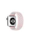 Mey İthalat®   Watch 38mm Ayarlı Delikli Silikon Kordon - Pembe-Beyaz