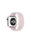 Mey İthalat®   Watch 38mm Ayarlı Delikli Silikon Kordon - Pembe-Beyaz