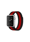 Mey İthalat®   Watch 38mm Metal Mıknatıslı Kordon - Siyah-Kırmızı