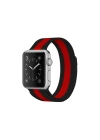 Mey İthalat®   Watch 38mm Metal Mıknatıslı Kordon - Siyah-Kırmızı