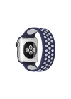 Mey İthalat®   Watch 42mm Ayarlı Delikli Silikon Kordon - Lacivert-Beyaz