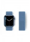 Mey İthalat®   Watch 42mm Hasırlı Cırtcırtlı Kordon - Mavi