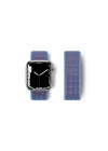 Mey İthalat®   Watch 42mm Hasırlı Cırtcırtlı Kordon - Mor