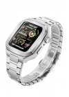Mey İthalat®   Watch 44mm Metal Petek Kasalı Kordon - Gümüş