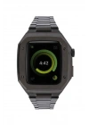 Mey İthalat®   Watch 44mm Metal Petek Kasalı Kordon - Siyah