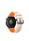 Mey İthalat®   Watch Ultra 49mm Minoc Kordon - Beyaz-Turuncu