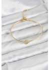 Mey İthalat® Yonca Model Gold Renk Kadın Bileklik