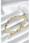 Mey İthalat® Zincir Model Gold Renk Pirinç Kadın Bileklik