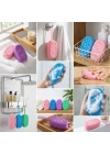 Peeling Etkili Süngerli Silikon Banyo Lifi – Asma Kancalı Duş Kesesi (5468)