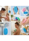 Peeling Etkili Süngerli Silikon Banyo Lifi – Asma Kancalı Duş Kesesi (5468)