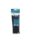 SİYAH   3.6X200MM  PLASTİK CIRT KELEPÇE  100PCS (5468)