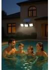 Üçlü Solar Led Projektör – Beyaz Işık – Sensörlü Dış Mekân Aydınlatma (5468)
