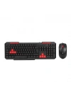 USB KABLOLU KLAVYE - MOUSE SET KIRMIZI TUŞLU Q KLAVYE 1600DPI MOUSE (5468)