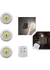 Uzaktan Kumandalı Yapışkanlı 3’lü Led Spot Lamba (5468)