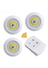 Uzaktan Kumandalı Yapışkanlı 3’lü Led Spot Lamba (5468)