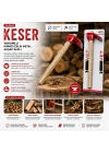 VAKUMLU KIRMIZI KESER AHŞAP SAPLI (5468)