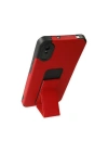 Xiaomi Redmi 9A Kılıf Mega Standlı Silikon - Kırmızı