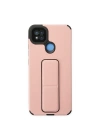 Xiaomi Redmi 9C Kılıf Mega Standlı Silikon - Pudra