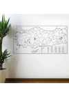 Yazılabilir Türkiye Haritası Manyetik Duvar Stickerı 110 x 56 cm