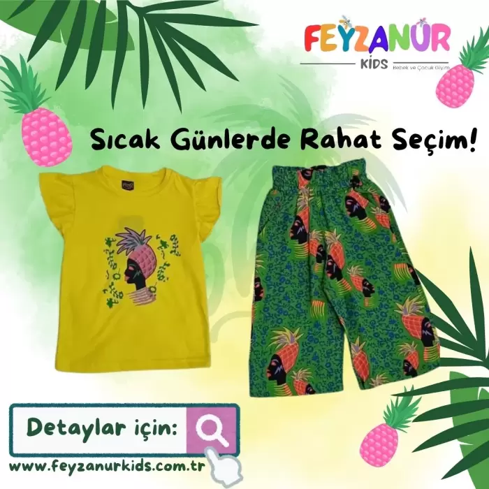 Kız Çocuk - T-shirt & Eşofman Alt-Üst Takım