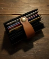 Hakiki Deri Akordiyon Cüzdan Kartlık