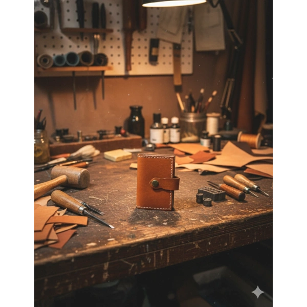 Hakiki Deri Akordiyon Cüzdan Kartlık