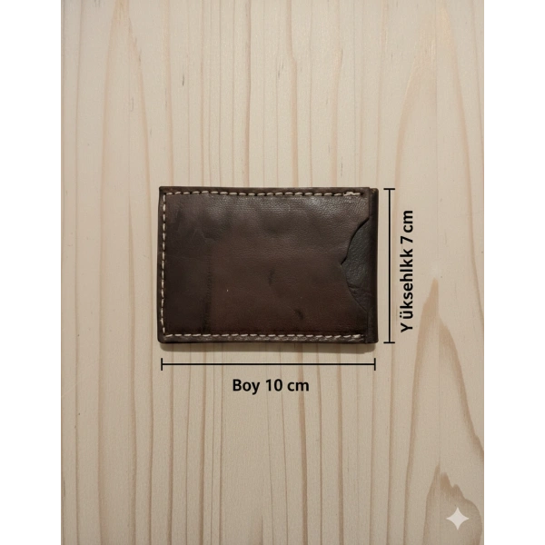 Hakiki Deri Cüzdan Katlanır Kartlık