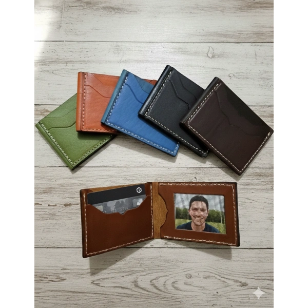 Hakiki Deri Cüzdan Katlanır Kartlık