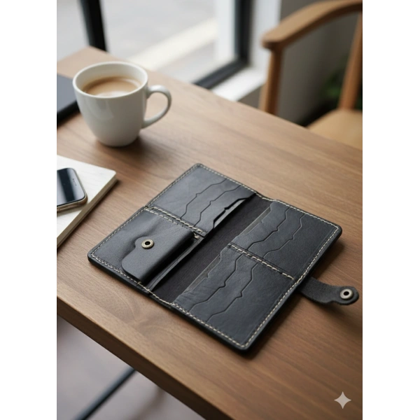 Hakiki Deri Kadın Cüzdan Bozuk Para Kartlık ve Kağıt Para Gözlü