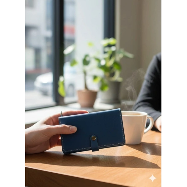 Hakiki Deri Kadın Cüzdan Bozuk Para Kartlık ve Kağıt Para Gözlü