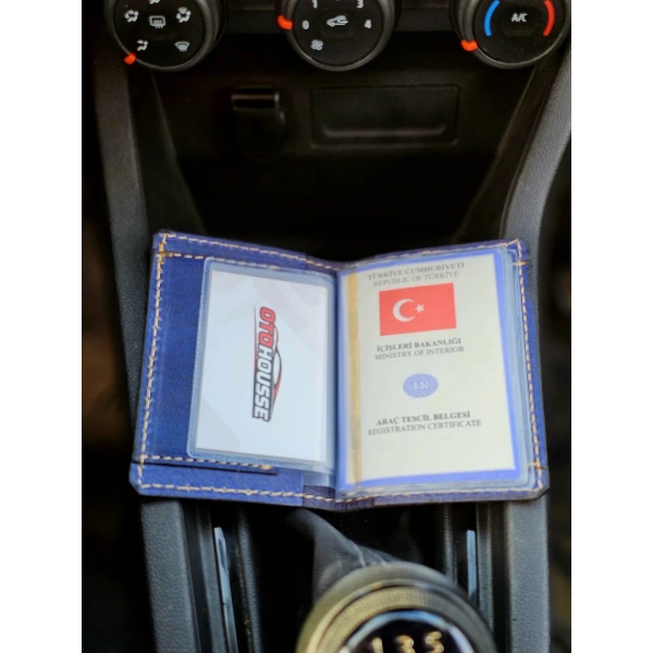 Hakiki Deri Ruhsatlık Erkek Kadın Cüzdan