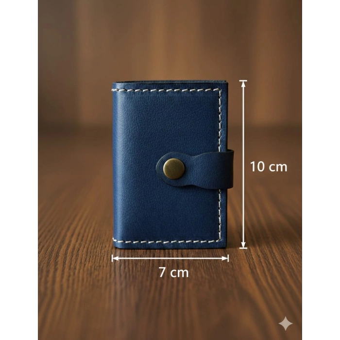 Hakiki Deri Mekanizmalı Akıllı Cüzdan Kartlık