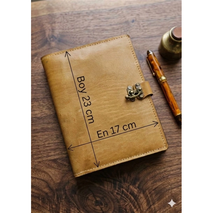 Premium Hakiki Deri Çok Amaçlı Portföy ve Tablet Kılıfı - Vintage Taba