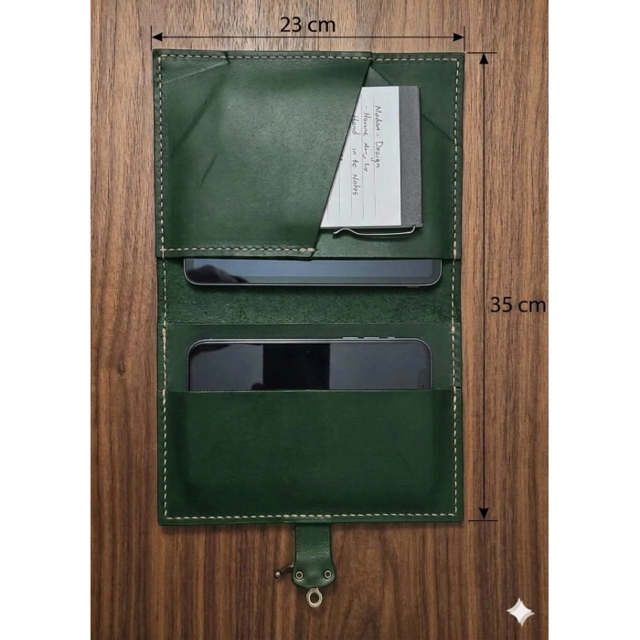 El Yapımı Deri Tablet Organizer Kılıfı – 8.5 İnç Tablet Uyumlu