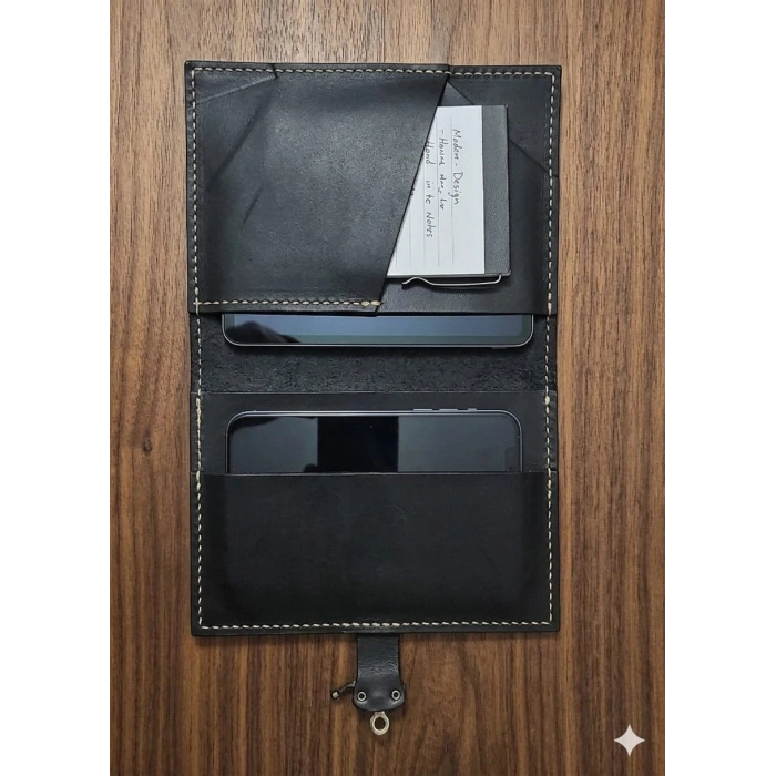 El Yapımı Deri Tablet Organizer Kılıfı – 8.5 İnç Tablet Uyumlu