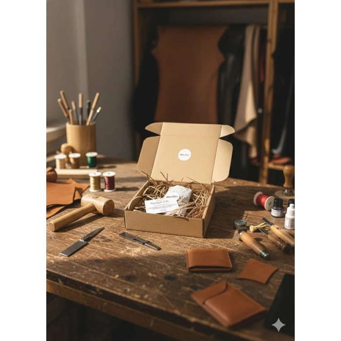 El Yapımı Deri Tablet Organizer Kılıfı – 8.5 İnç Tablet Uyumlu