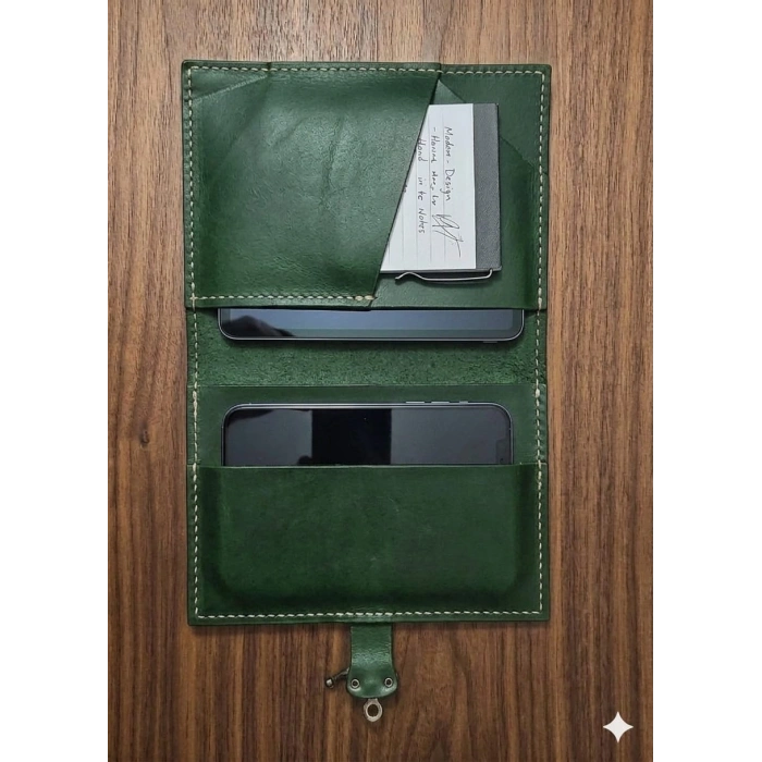 El Yapımı Deri Tablet Organizer Kılıfı – 8.5 İnç Tablet Uyumlu