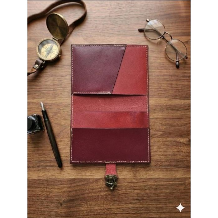 El Yapımı Deri Tablet Organizer Kılıfı – 8.5 İnç Tablet Uyumlu
