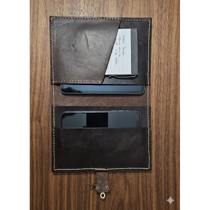 El Yapımı Deri Tablet Organizer Kılıfı – 8.5 İnç Tablet Uyumlu