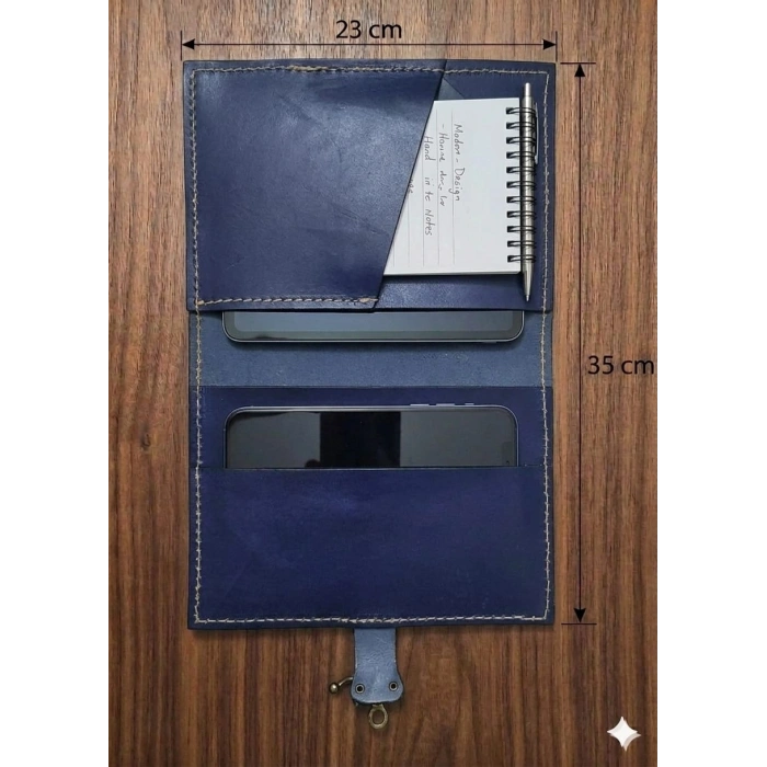 El Yapımı Deri Tablet Organizer Kılıfı – 8.5 İnç Tablet Uyumlu