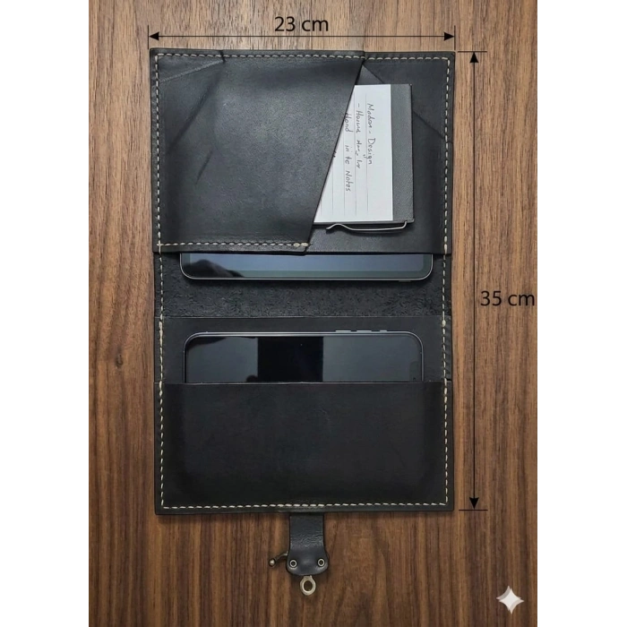 El Yapımı Deri Tablet Organizer Kılıfı – 8.5 İnç Tablet Uyumlu