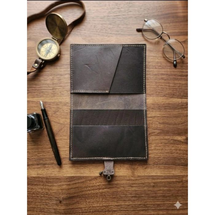 El Yapımı Deri Tablet Organizer Kılıfı – 8.5 İnç Tablet Uyumlu