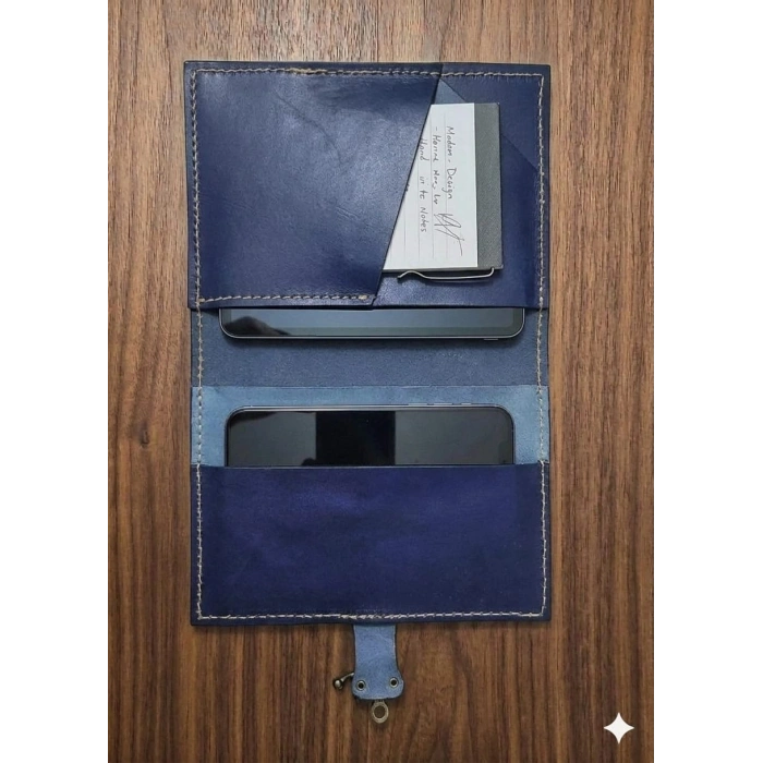 El Yapımı Deri Tablet Organizer Kılıfı – 8.5 İnç Tablet Uyumlu