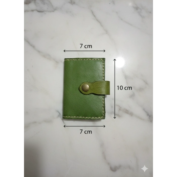 Hakiki Deri Akordiyon Cüzdan Kartlık