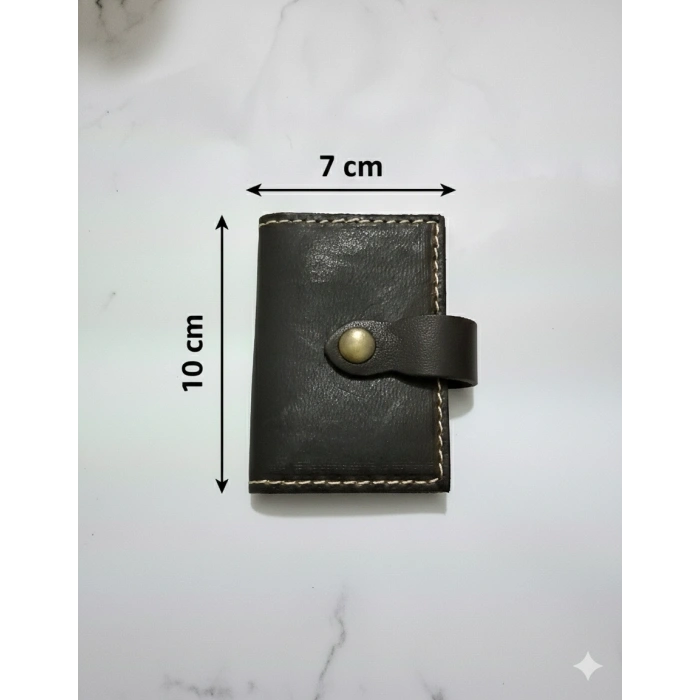 Hakiki Deri Akordiyon Cüzdan Kartlık