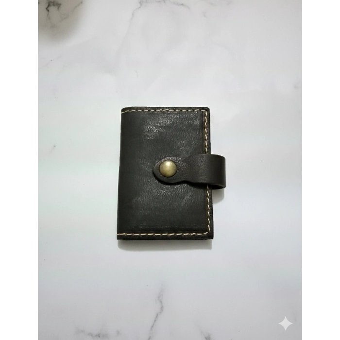 Hakiki Deri Akordiyon Cüzdan Kartlık